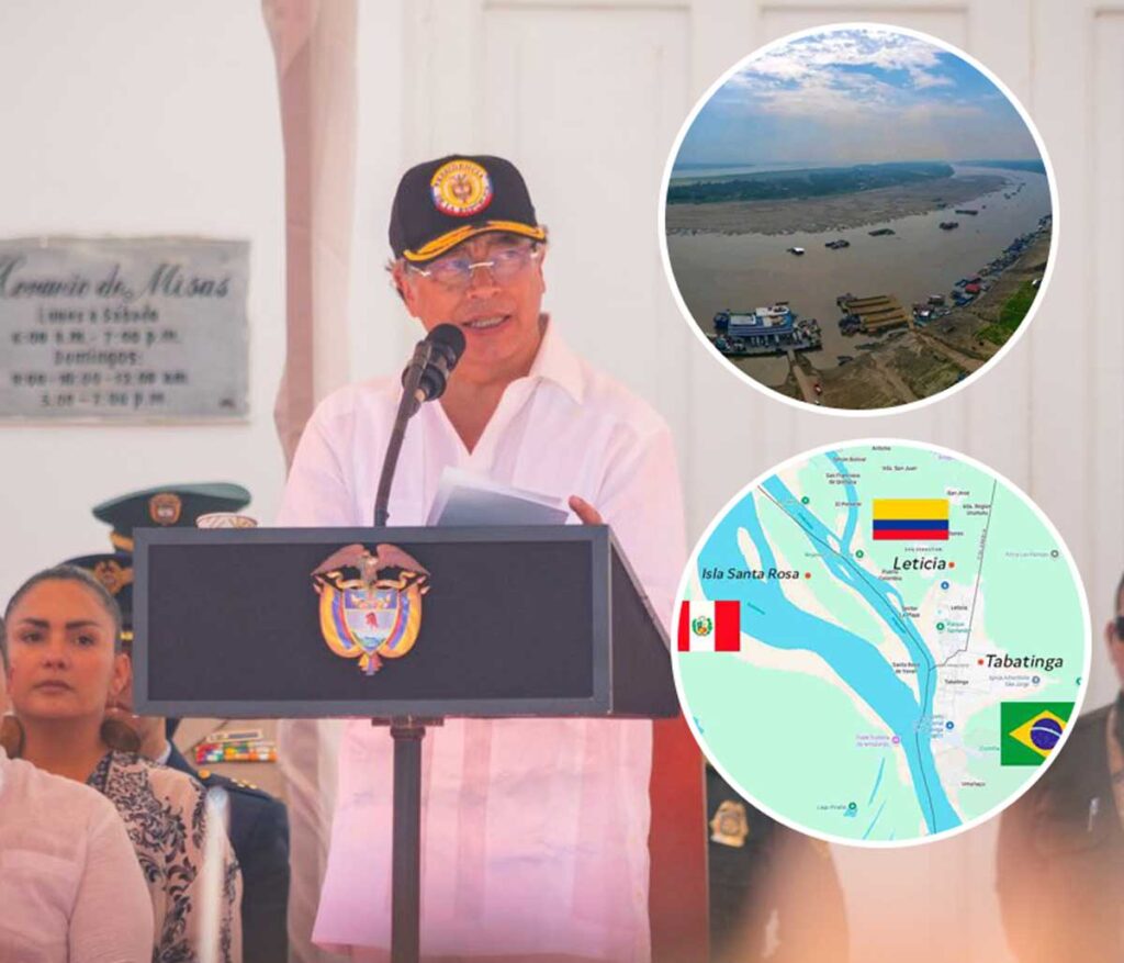 El río Amazonas se aleja de Leticia y Petro niega límites con el Perú ...